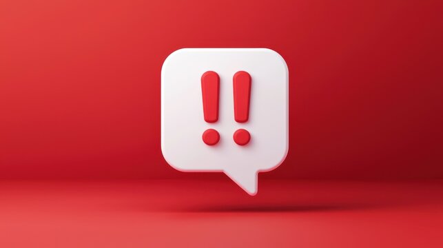 Red exclamation speech bubble