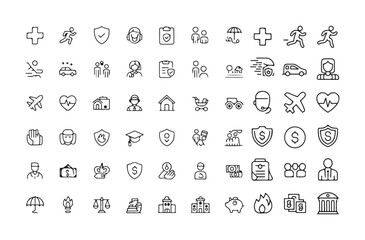 Hospital and Doctor Line Icons Set