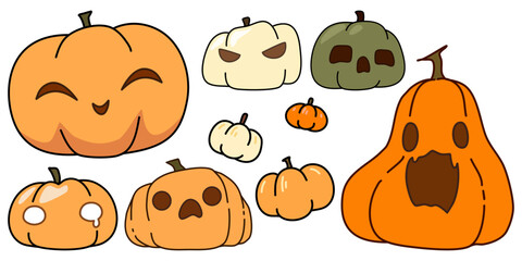 Cute Halloween themed clip art for decoration. Pumpkin
