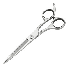 Obraz premium Professional hairdressing scissors isolated on transparent background, essential tool for precision haircuts and styling