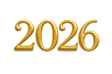 Golden 2026 year number celebrating future dates