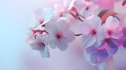 Fototapeta premium Soft focus delicate pink and white orchid blossoms with gentle light