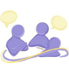 Handdrawn Friendly Conversation Bubbles Illustration