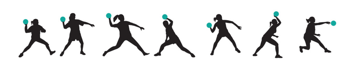 silhouette of dodgeball player © Rnkab