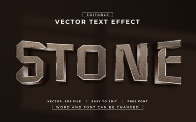 Stone 3D editable text effect style