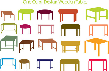 One Color Design Table.

