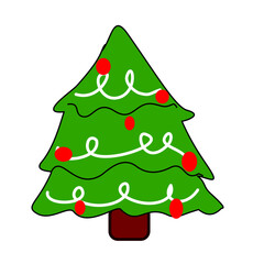 Merry Christmas Tree with Colorful Holiday Spirit