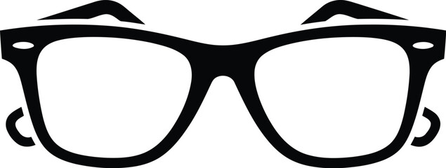 Hipster sunglasses line art isolated on transparent background for a modern and stylish look with a minimalist design