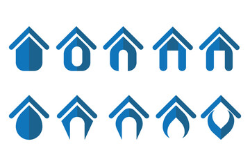 Simple House  logo Icon Illustration