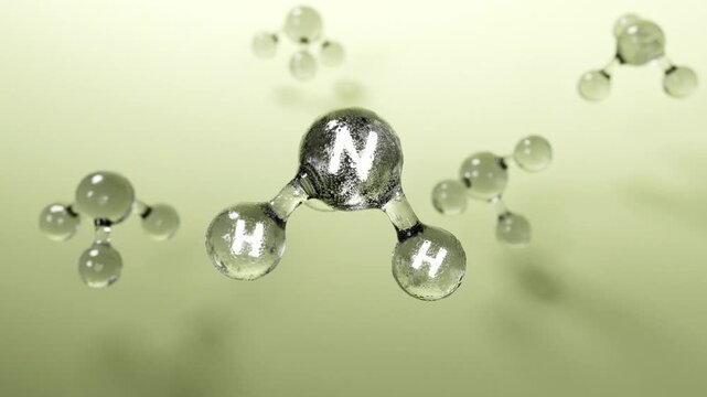 Ammonia Molecule Structure in Scientific View