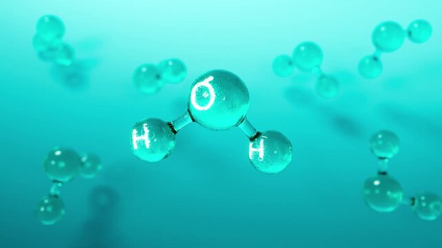 Water Molecule Model in Scientific Display