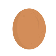Brown Chicken Egg Vector Icon. Isolated on white background.