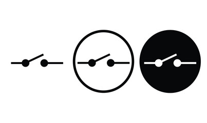 icon Switch sign black outline for web site design 
and mobile dark mode apps 
Vector illustration on a white background