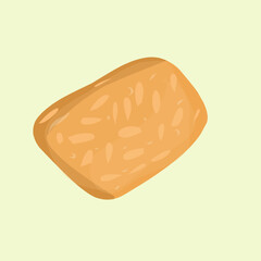 Golden Fried Potato Patty Illustration. Cartoon Style Hash Brown for Breakfast or Snack Food Graphic.