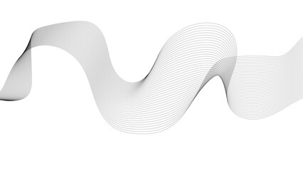 Fototapeta premium Abstract black wavy lines background with copy space. Colorful layers strokes waves line design vector curved texture wallpaper. 