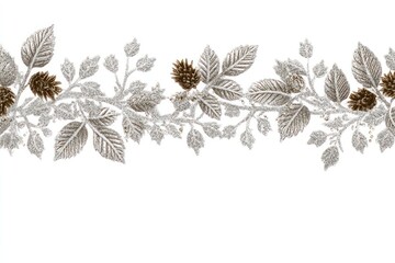 Elegant winter foliage border design.
