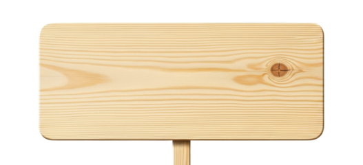 Blank wooden sign ready for custom text isolated PNG with Transparent Background