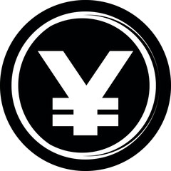 Japanese yen currency icon vector illustration isolated