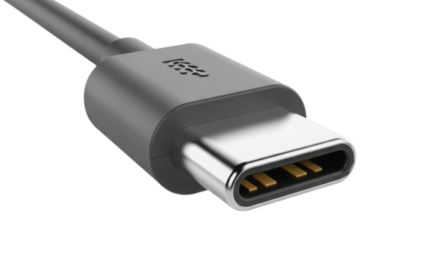 USB Type-C connector for modern electronic devices isolated PNG with Transparent Background - Powered by Adobe