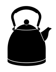 Simple black and white illustration of a classic teapot