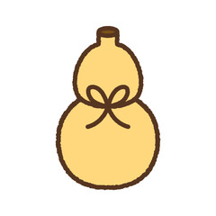 手書き風の単品アイコンイラスト　ひょうたん