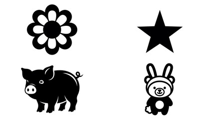 High Contrast Visual Stimulus  for Babies black and white picture newborn baby Visual Stimulation  for babies 1-3 months old