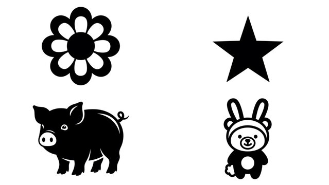 High Contrast Visual Stimulus  for Babies black and white picture newborn baby Visual Stimulation  for babies 1-3 months old