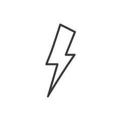 Simple outline illustration of lightning bolt