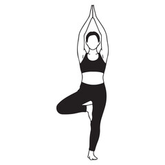 yoga woman silhouette