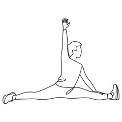 Man doing yoga exercise