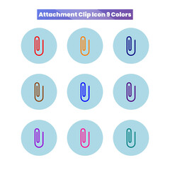 Vibrant attachment clip icons in a spectrum of colors, perfect for adding a pop of creativity to your next project, showcasing diverse options, and highlighting key elements with visual flair