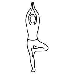 Vector illustration of a yoga pose icon