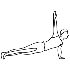 A man doing yoga exercise