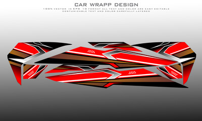 car livery design vector. Graphic abstract stripe racing background designs for wrap
