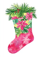 Christmas stocking christmas design art.
