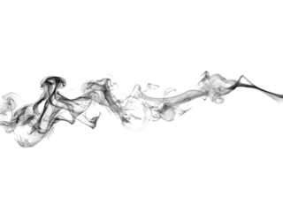 Abstract grayscale smoke wave design element background, Isolated On White Background, Png Transparent