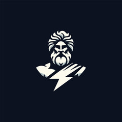 Zeus God Lightning Logo