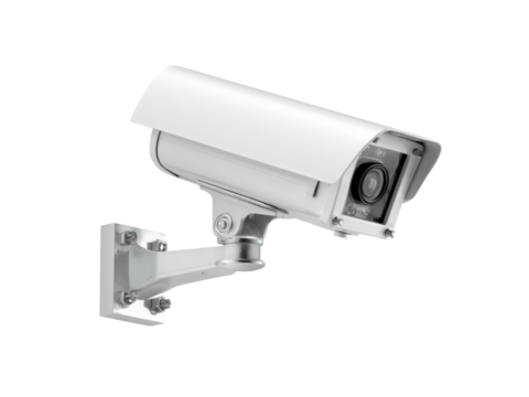 Modern security camera system isolated on black background, Isolated On White Background, Png Transparent