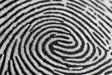 Naklejka premium Close-up of human fingerprint pattern