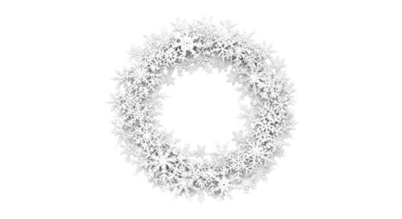 Snowflake Wreath, isolated on transparent background
