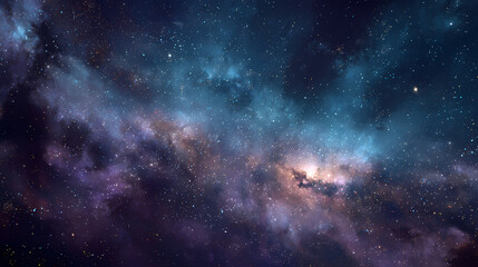 A stunning view of the vast cosmos, filled with stars and nebulas