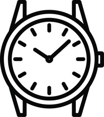 Classic wristwatch isolated on transparent background, a timeless accessory for telling time with a simple and elegant design for everyday wear