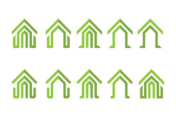 green house logo icon illustration