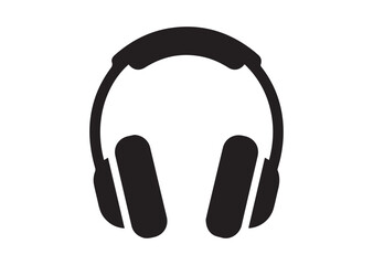 Headphones icon, Headphones silhouette vector
