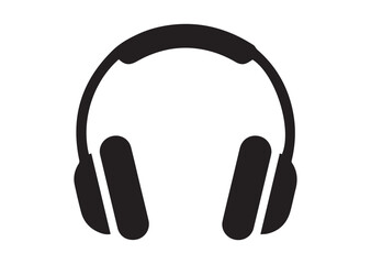 Headphones icon, Headphones silhouette vector