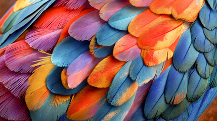 Fototapeta premium colored fluff feathers background