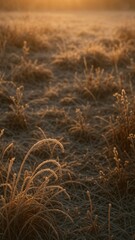 Fototapeta premium Serene frosty sunrise landscape mobile wallpaper