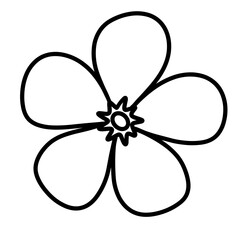 cute flower, hand drawn vector illustration 