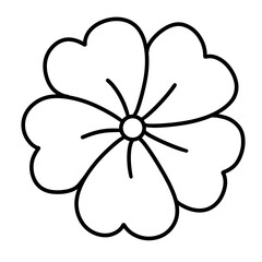 cute flower, hand drawn vector illustration 