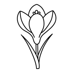 cute flower, hand drawn vector illustration 